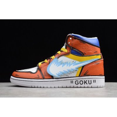 Nike Air Jordan 1 High Turuncu / Siyah / Mavi / Sarı Basketbol Ayakkabısı Türkiye - 5LNV6RXG